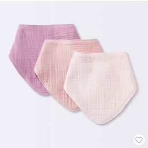 NWT 3 pk. Cloud Island Cotton Bandana Bibs - Pink